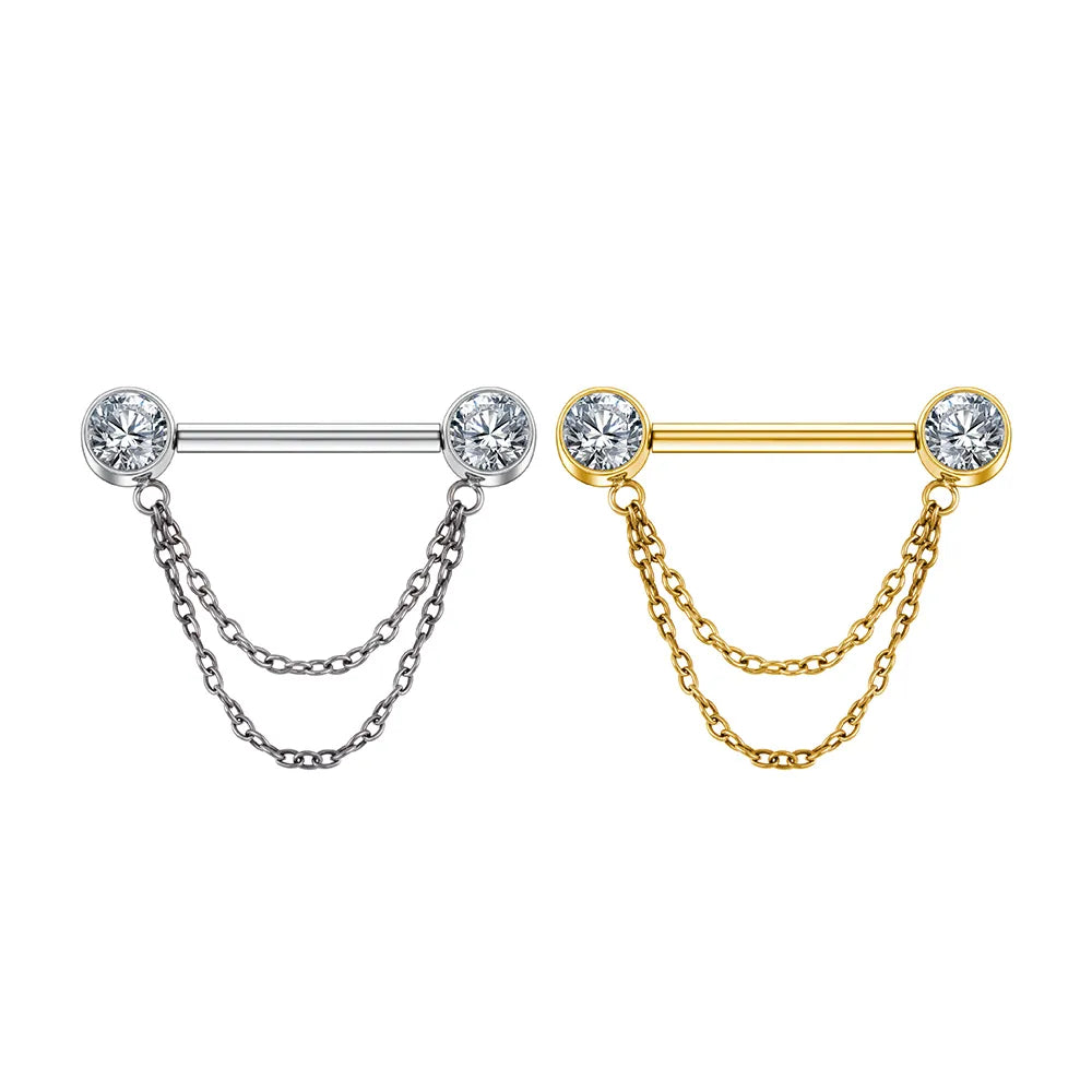 Baroque Filigree Style Diamond Nipple Ring | HX Jewelry